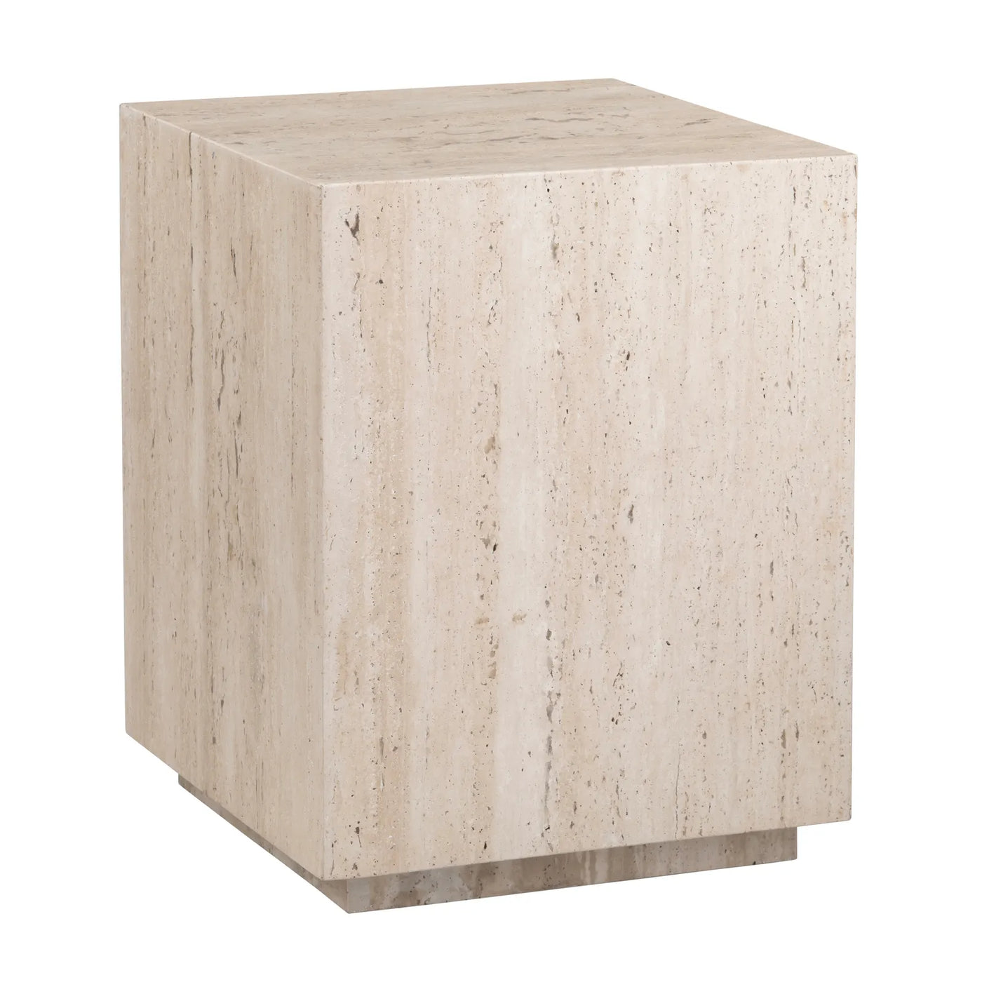 Angelica Travertine Square End Table