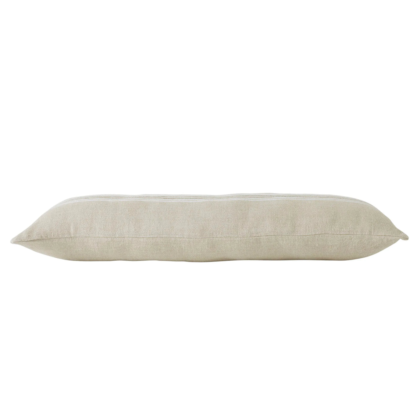 Beige rectangular pillow on a white background