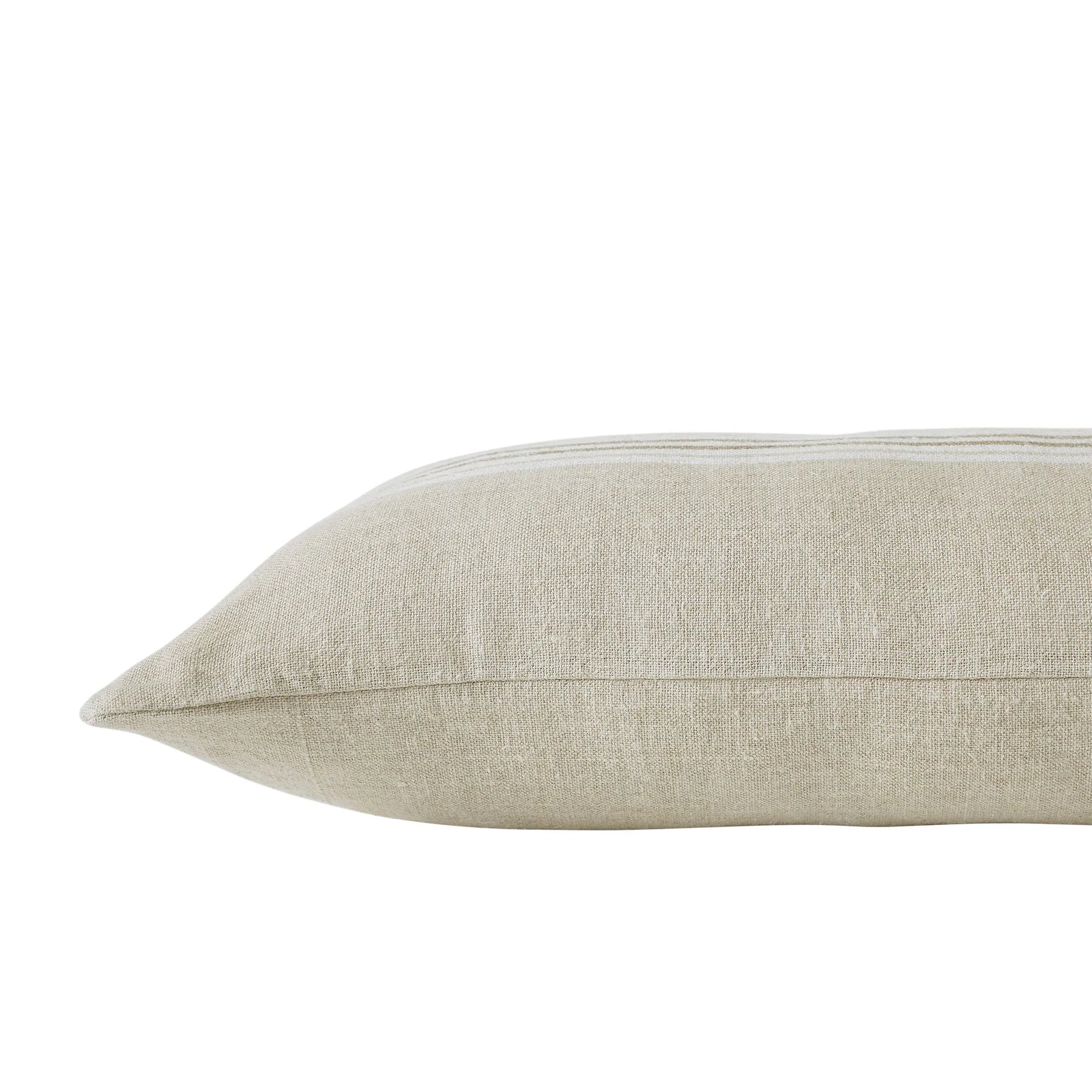 Beige pillow on a white background
