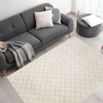 Textured white rug