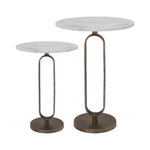 Lily Marble Accent End Table (Set of 2)