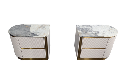 Adele Marble Top Nightstand