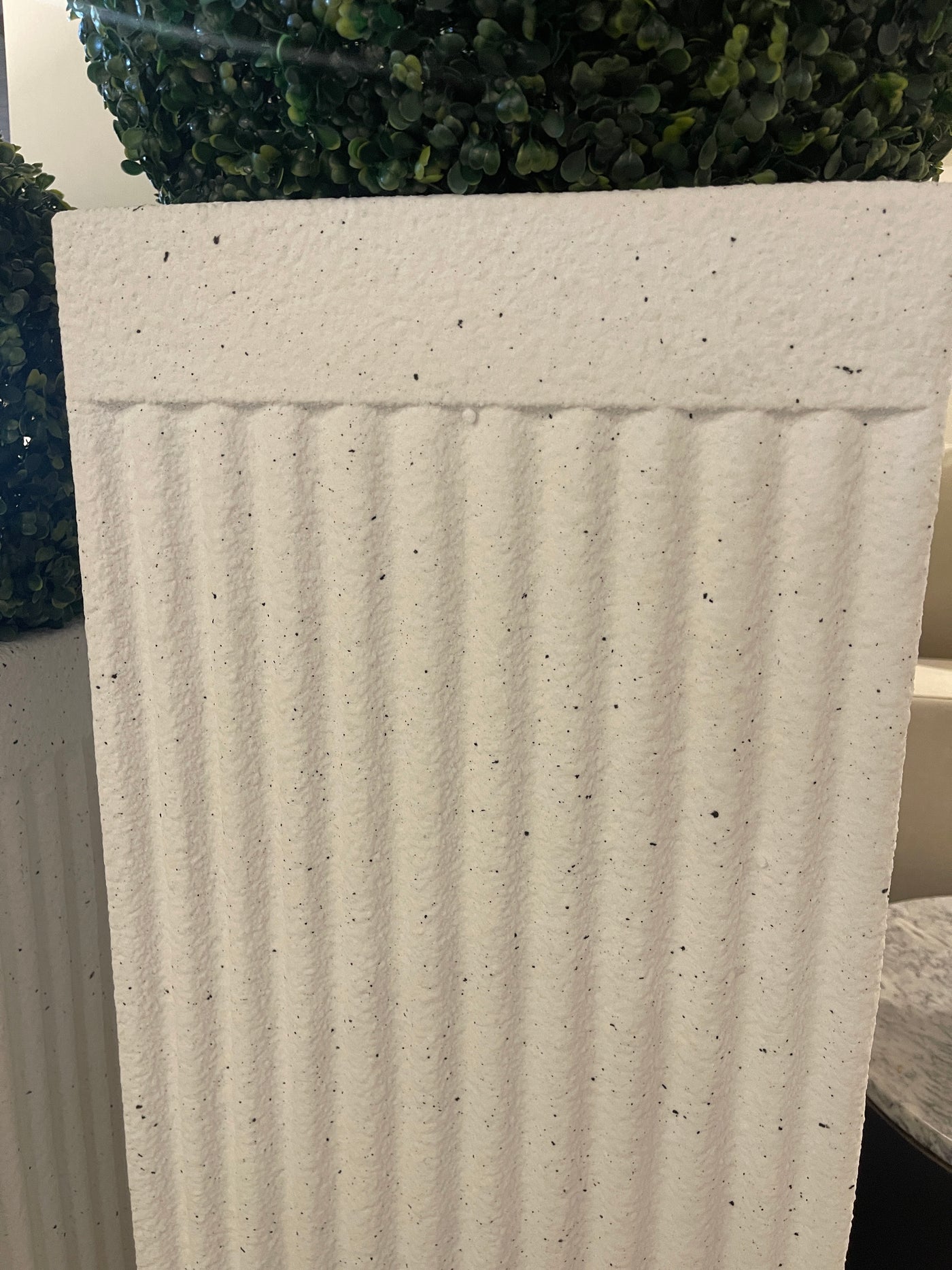 Textured Planter with stripes
