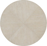 Round nightstand with three drawers on a white background