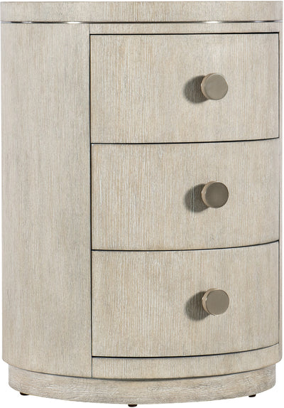 Chloe Round 3 drawers night stand