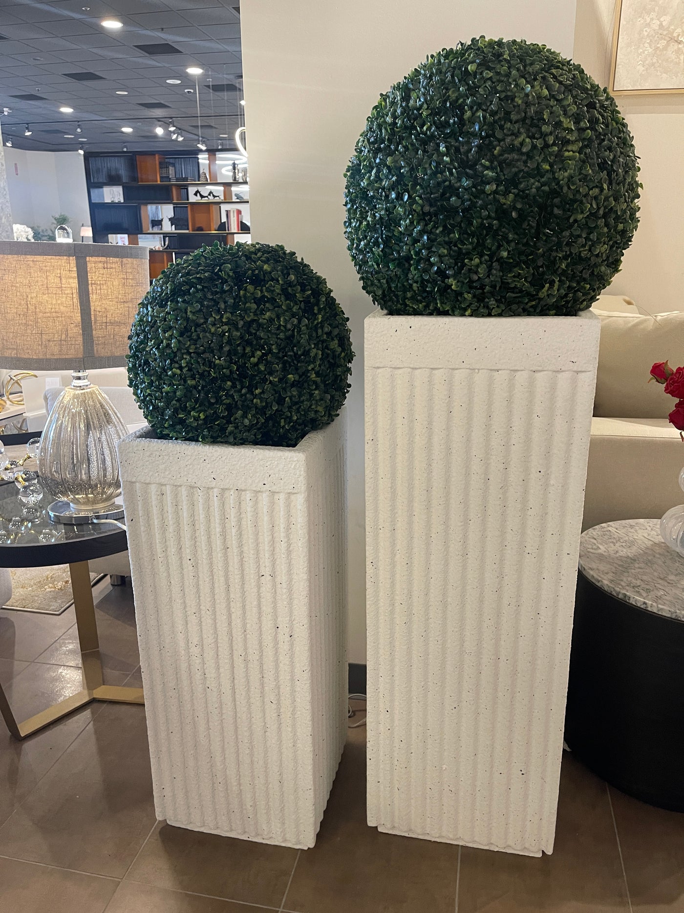 Textured Planter with stripes