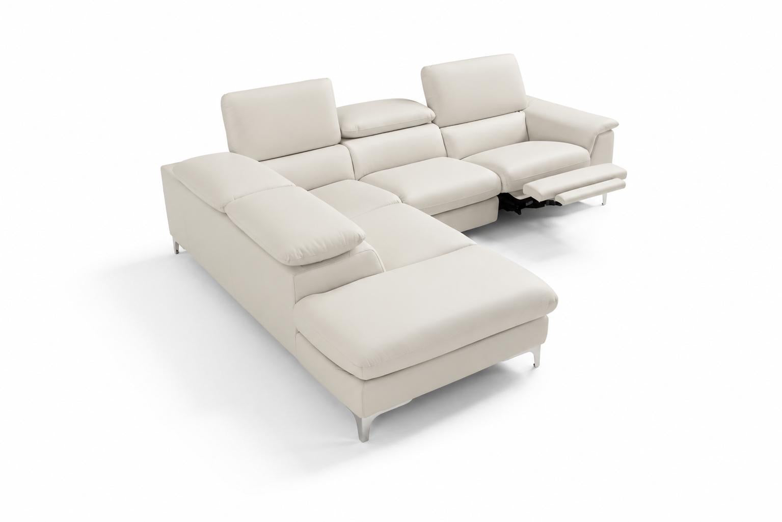 Kendall Italian Leather Recliner Sectional Sofa