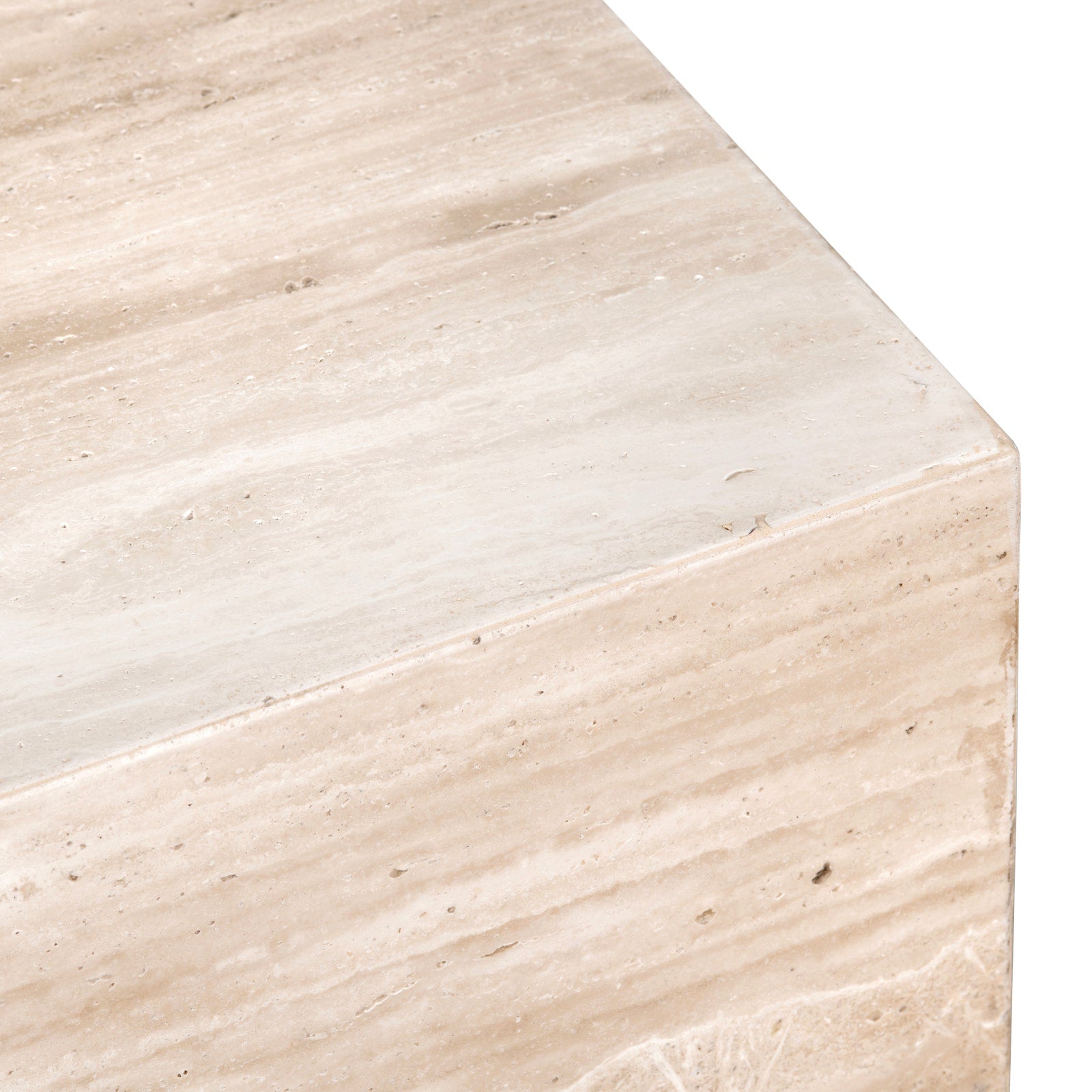 Angelica Travertine Cocktail Table detail
