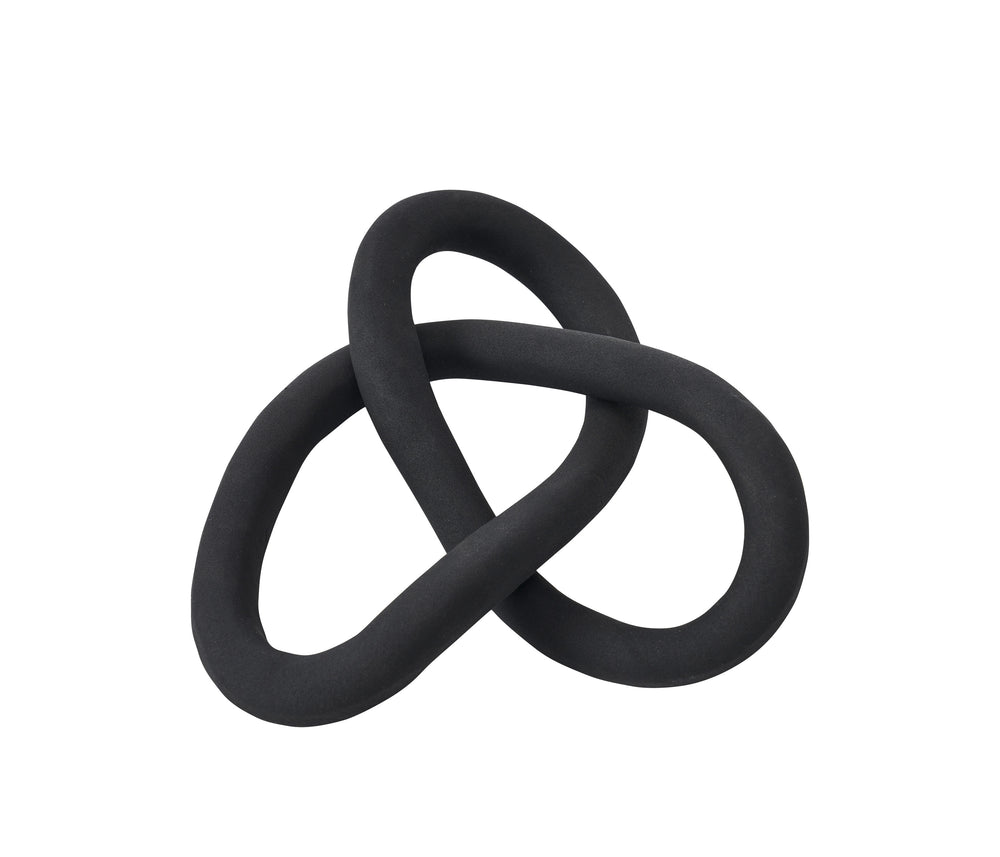 Black interlocking rings on a white background