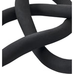 Black rubber belt with a white background