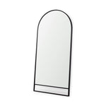 A full-length mirror with black finished on a white background