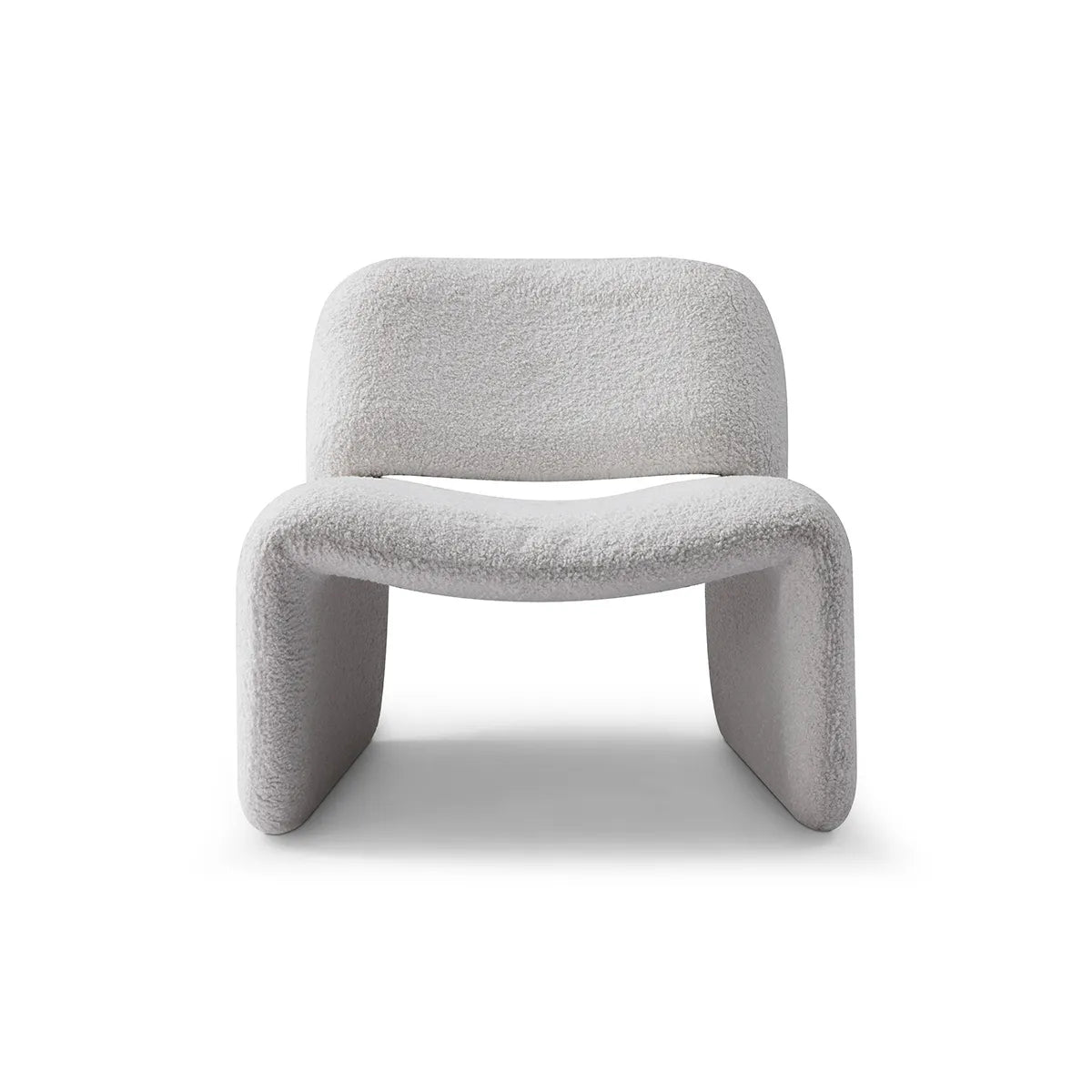 Gray textured chair on a white background