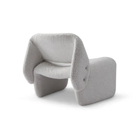 Modern chair with textured surface on a white background