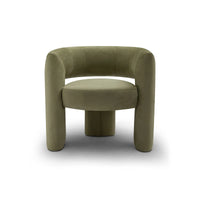 Green armchair on a white background