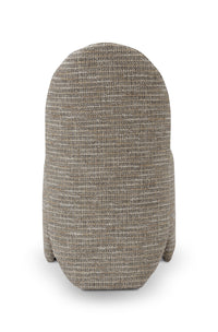 Textured gray stool on a white background