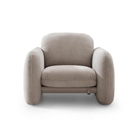 Beige armchair on a white background