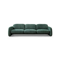 Green sofa on a white background