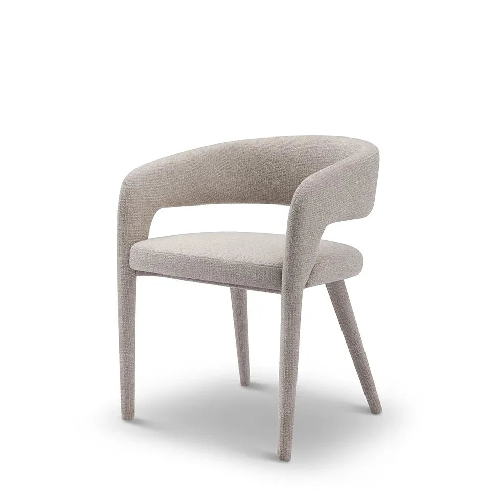 Beige armchair on a white background