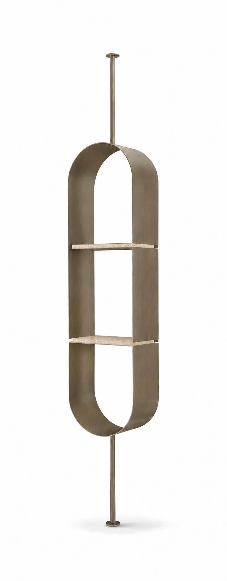 Laurent Rotating Arched Oval-Shaped Shelf