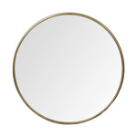 A 47-inch round mirror with a gold antique finish frame.