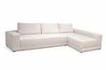 Beige sectional sofa on a white background