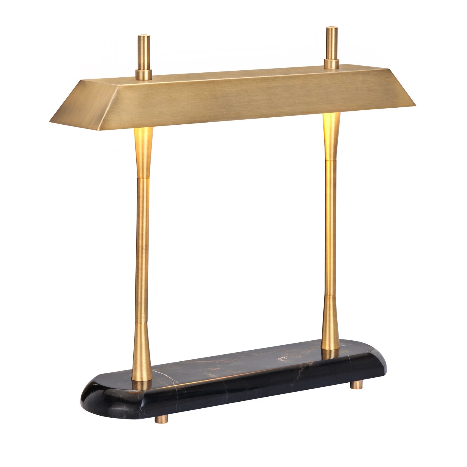 Brass & Black Marble Table Lamp