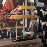 Brass & Black Marble Table Lamp