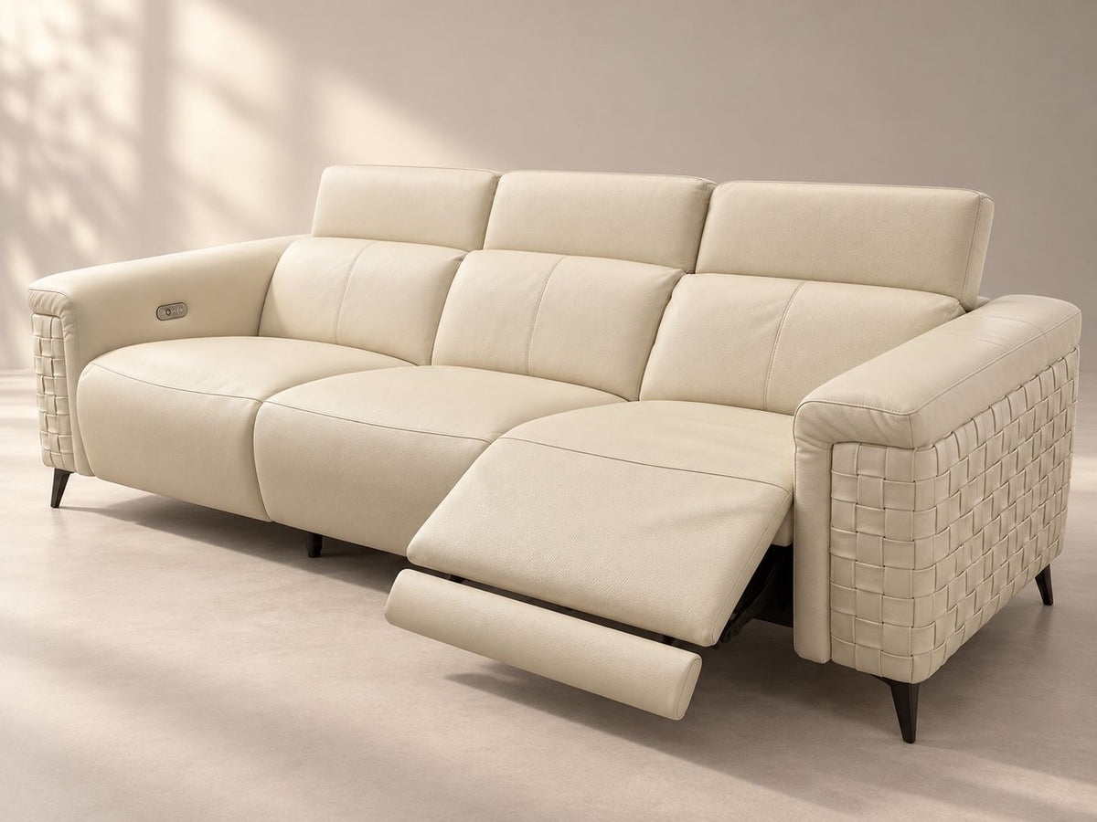 Mirella Leather Recliner Lux 109” Sofa