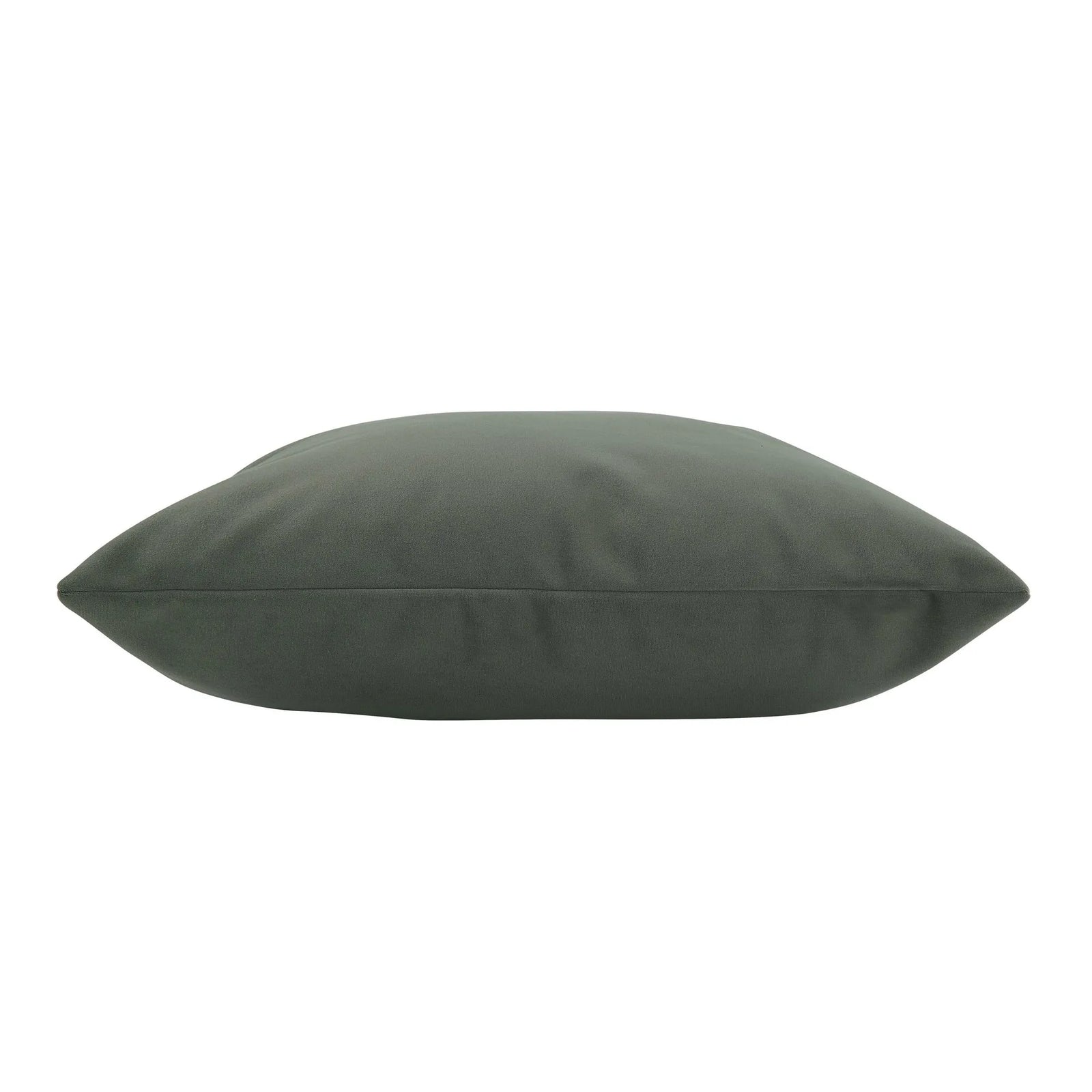 Dark green pillow on a white background