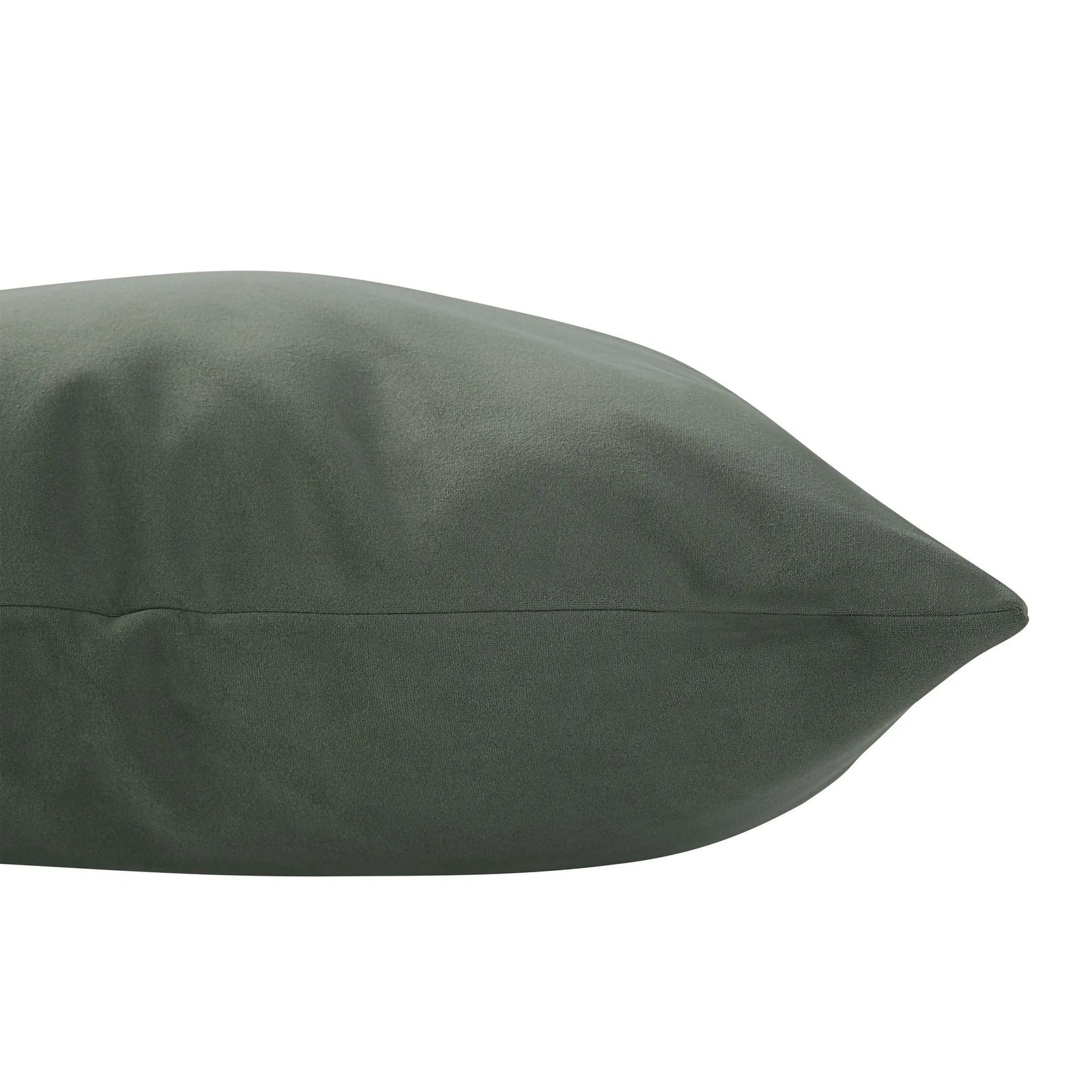 Green pillow on a white background