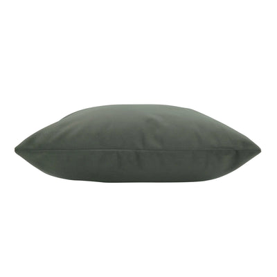 Dark green pillow on a white background