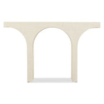 Beige arch-shaped stool on a white background