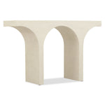 Beige arch-shaped table on a white background