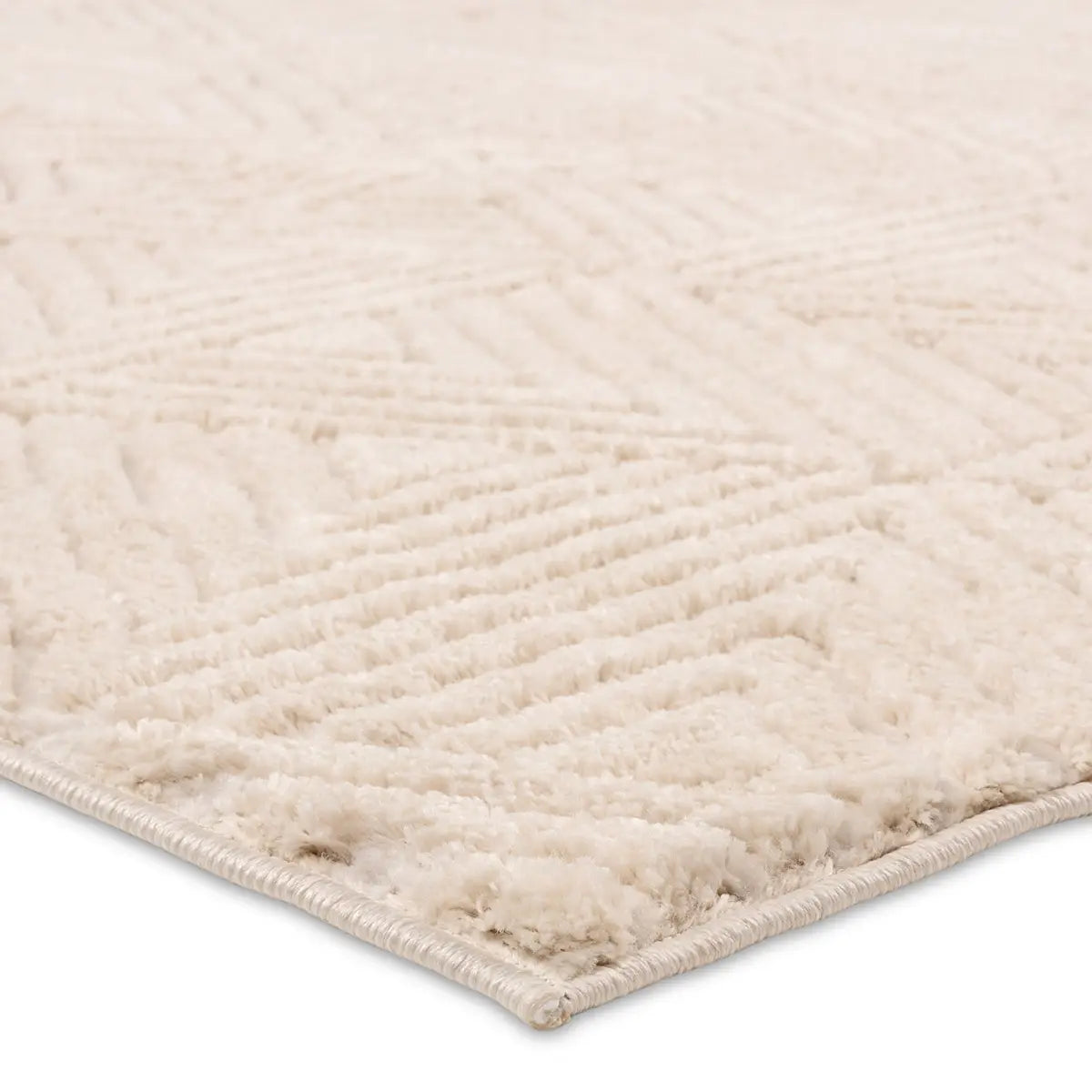 Beige textured rug on a white background