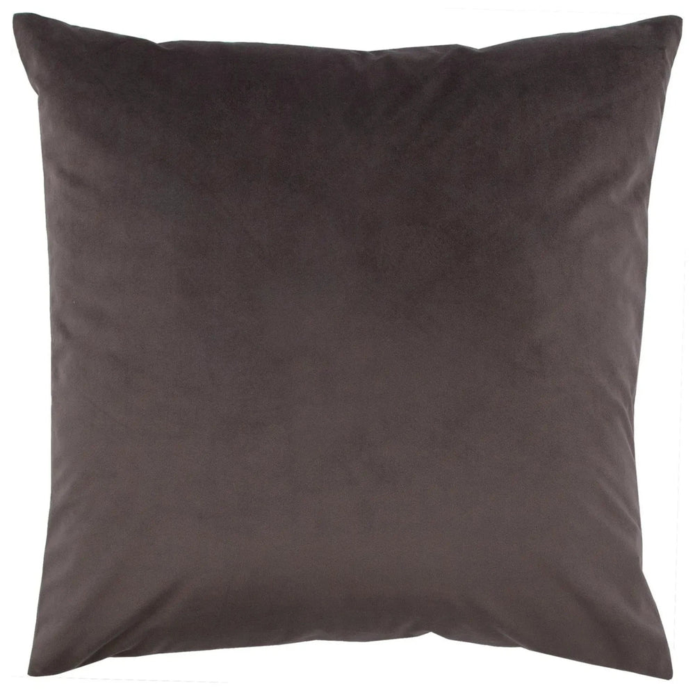 Dark gray pillow on a white background