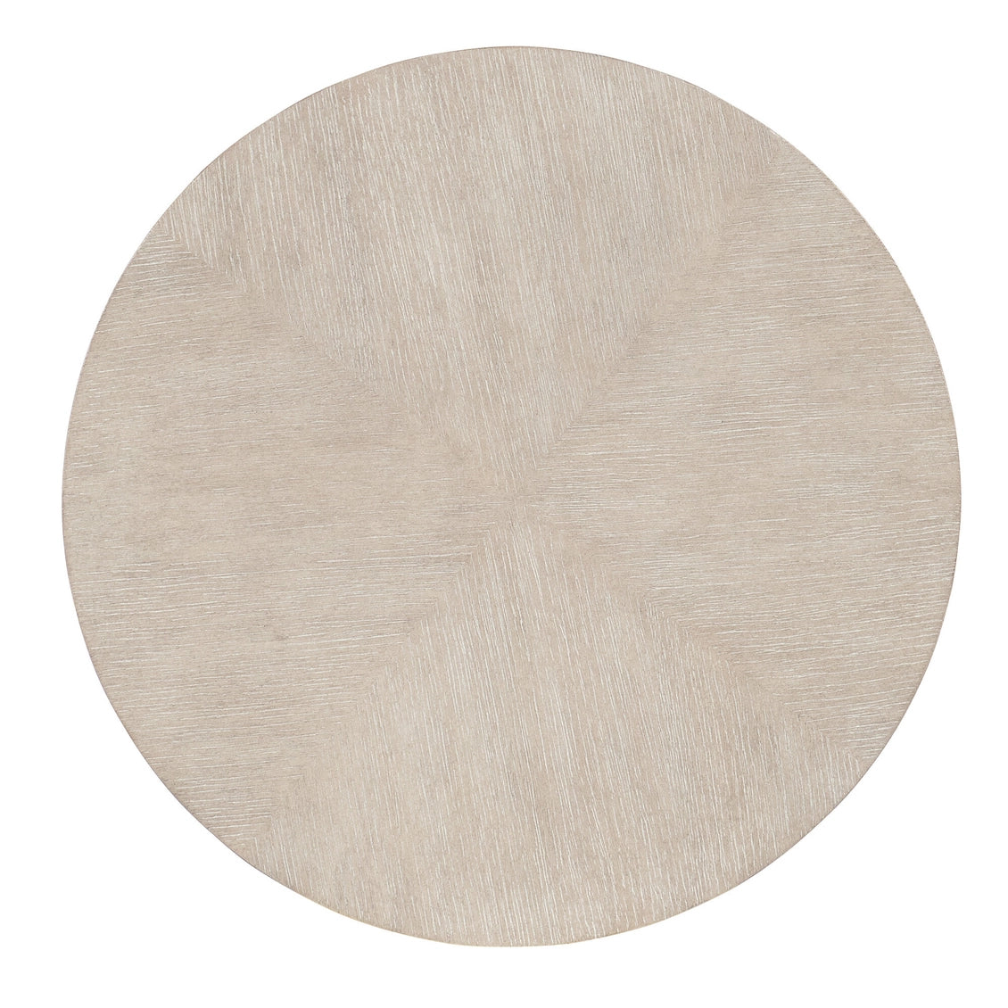 Round beige rug with a textured surface on a white background
