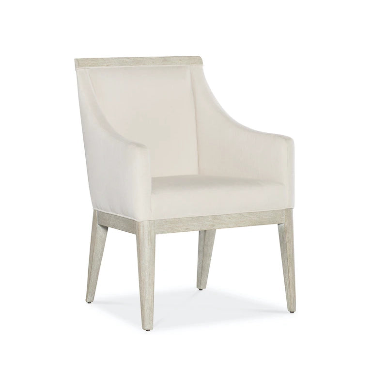 White armchair on a white background
