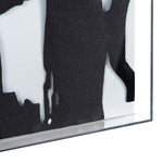 This image features a striking piece of classical wall art, measuring 24 x 2 x 36 inches. The artwork is a black and white abstract piece, with bold black lines on a white background, creating a modern and sophisticated look.