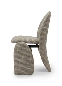 Modern chair with a textured design on a white background