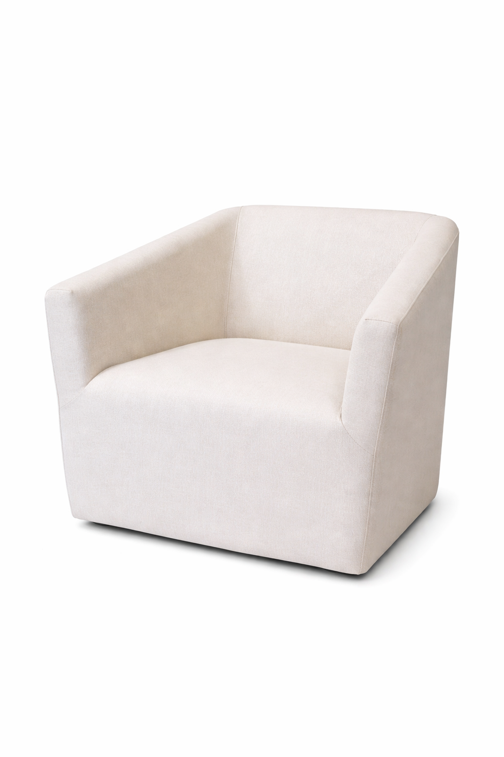 White armchair on a white background