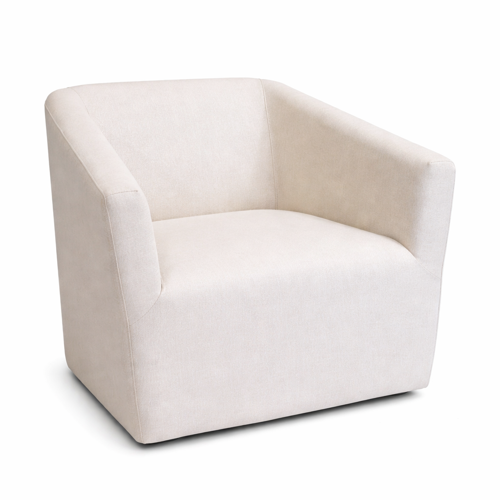 White armchair on a white background