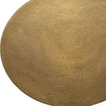 Close-up of a textured gold circle