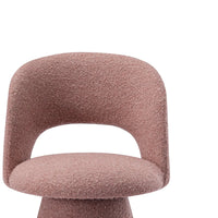 Pink textured chair on a white background