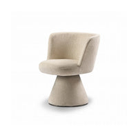 Beige chair with a unique design on a white background