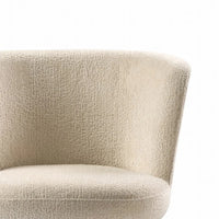 Beige textured chair on a white background
