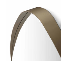 Gold-colored metal arch on a white background