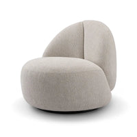 Modern beige armchair on a white background