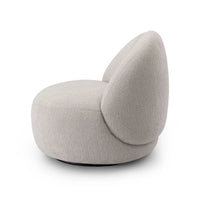Modern beige chair with a unique design on a white background
