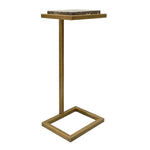 Bronze-colored metal stand on a white background