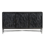 Black textured cabinet on a white background
